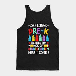 Kids So Long Pre-K Graduation Kindergarten  2024 Tank Top